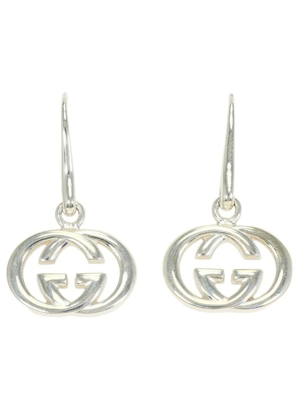 Gucci Interlocking G Hook 925 Sterling Silver Earrings